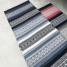 라이크리빙 스위트 스트라이프 면 발매트 쇼파패드50x150cm, 핑크