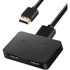 [독일직송] HDMI 스플리터 1 에서 2 아웃 2 포트 HDMI 스플리터 HDMI 스플리터 지원 4K 3D 1080P 플러, 단일옵션