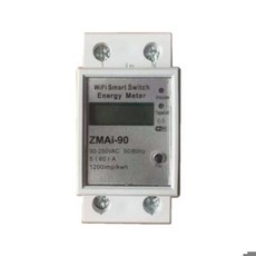 Tuya 스마트 와이파이 원격 선불 전력 소비 Kwh 계량기 단상 2P 가정용 에너지 LCD 디지털 디스플레이, 1개