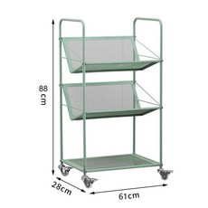 철제 북카트 도서관 북카페 V형 이동식 책 도서반납대, 화이트(탈부착 가능) 4단 폴딩