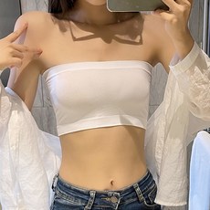 쿠밍 튜브탑 브라 노와이어 심리스 브래지어