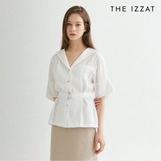 더아이잗뉴욕 더아이잗 벨티드 라펠 블라우스 IP6P0BL021