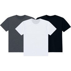 남녀공용 교복면티 이너 반팔 라운드넥 무지티 30수