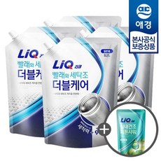 애경 리큐 빨래와 세탁조 더블케어 액체세제 리필 2.1L x4개 +세제300ml 증정, 세탁조 더블케어 일반용 리필 2.1L x4개, 일반용 리필 2.1L x4개