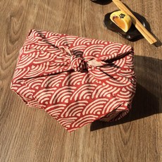 포장용선물 보자기 포장 일본풍 음식 답례품 책 재료 겹보자기 떡 과일박스 명절, 1개, 웨이브레드50x50cm