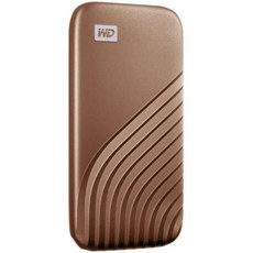 Western Digital 1TB My Passport SSD 휴대용 외장 솔리드 스테이트 드라이브 금색의 견고하고 빠르게 타오르는 하드웨어 암호화를 통한 암호 보호 WDBA, Gold - 웨스턴디지털