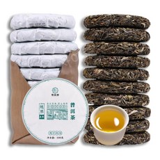 2020년 두춘 운남 빙도 파왜 대수 보이차 생차 10편 1000g, 1개입, 100g