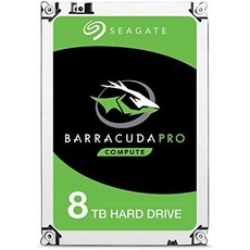 Seagate SEAGATE ST8000DM0004 BarraCuda Pro 8TB 7200 RPM 256MB 캐시 하드 드라이브 - 3.5" 실버, 기본 - 씨게이트barracuda7200rpm256mb