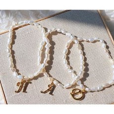 담수진주이니셜목걸이