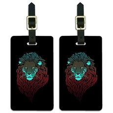 Lion in the Dark Luggage ID Tags Suitcase Carry-On Cards - Set of 2, 본상품
