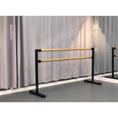  원목 발레바 2단 나무핸들바 발레학원 일체형 스트레칭 발레봉, F.2단길이 3.5m 높이80-105cm, 1개 