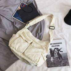 보슈 여성 더블포켓 캔버스 에코백 크로스백 숄더백 가방 B1-12