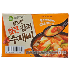 이가자연면 쫄깃한 얼큰 김치수제비 187g x 6, 6개