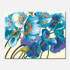 모모픽스페인팅 DIY명화그리기 40x50cm, 파란양 귀비꽃