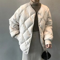 SEAFOX 여성 가볍고 따뜻한 숏패딩 자켓