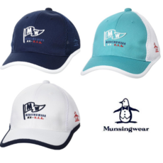Munsingwear 먼싱웨어 여성 골프 모자 이어 커브 메쉬캡, Free Size BL00 (blue)