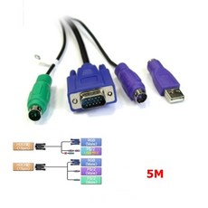 업글원정대 KVM RGB to PS2 COMBO 케이블-5M(W1EB074), 옵션 필수 확인 재확인필수