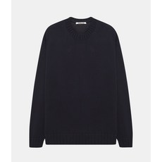 [국내 안심배송] auralee 오라리 COTTON CORD PLATING KNIT P/O (A22SP02CP DARK NAVY) (코튼 코드 플레이팅 니트)