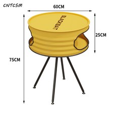 CNTCSM책걸상 콤비 발코니 작은 테이블 공업풍 철예 식탁 야외 캐주얼 커피 테이블 의자, 싱글 티 테이블 60*60*75