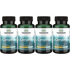 스완슨 엘 오르니틴 500mg, 60정, 4개, 60정
