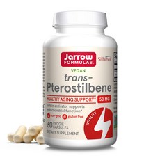 Jarrow Formulas Pterostilbene 50mg for Antioxidant 항산화 지원을 위한 Jarrow Formulas Pterostilbene 50mg 건강, 1개, 60정