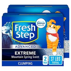 Fresh Step Advanced Extreme Mountain Spring 37lb 프레시 스텝 어드밴스드 익스트림 마운틴 스프링 37lb, Gray, 37 lb