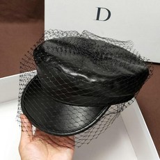 여성 캐주얼 PU 망사 베레모 빵모자 헌팅캡