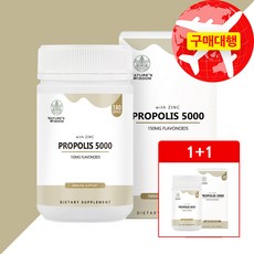 뉴질랜드 네이처스위즈덤 프로폴리스 5000mg, 2개, 180캡슐