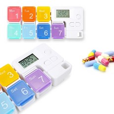 요일별 알람 약통 데일리 스마트 타이머 약통 비타민통 약보관함