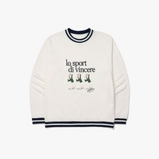 디아도라 테니스 라이프스타일 그래픽 맨투맨 OFF WHITE
