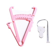 복부 체지방 켈리퍼 뱃살 두께 검사 피하지방 측정기, 핑크 더블 스케일, 한개옵션1