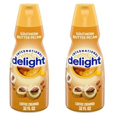 International Delight Southern Butter Pecan Coffee Creamer 액상 커피 크리머 버터 피칸 946ml x2팩, 2개, 1개입