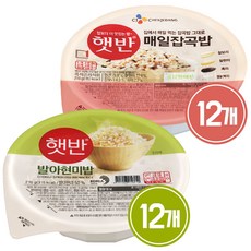 햇반 (발아현미밥210gx12개 + 매일잡곡밥210gx12개), 24개, 210g