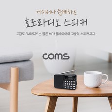 컴스 효도라디오 스피커 IF118, 블랙 - ifineostream