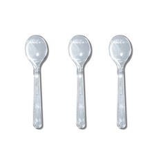 9cm 투명 미니 아이스크림 스푼 벌크포장 1000개입 일회용 플라스틱 스픈, 1000개