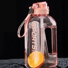 Neirny 대용량 헬스 스포츠 물병 휴대 수분 공급, 핑크2200ml, 1개