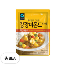 청정원 우리쌀 강황바몬드 순한맛 카레분말 (4인분), 8개, 100g