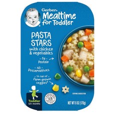 거버 이유식 밀타임 포 토들러 파스타 스타 Gerber Pasta Stars with Chicken & Vegetables, 1개, -