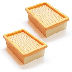 MI : KA : FI 2x 플랫 플리 티드 필터 | for Karcher 습식 및 건식 진공 청소기 | MV4 + MV5 + MV6 + WD4, 1