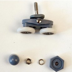 더블 휠 샤워 룸 슬라이딩 도어 롤러 목욕 캐빈 러너 풀리 1825mm 이지 글라이드 나사 커버 캡 더블 휠, 1개