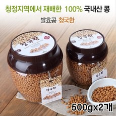 중문푸드 국내산 콩 100% 과자처럼 바삭한 씹어먹는 청국장환 500g 다양한 영양성분함유 발효콩100% 전통발효식품 옥황토방발효, 2개