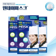 원데이 마스크 초경량 투명마스크 1회용, 1세트, 30개입