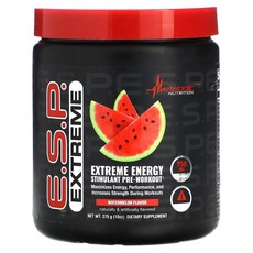 메타볼릭뉴트리션 Metabolic Nutrition ESESP 익스트림 에너지 각성제 프리 워크아웃 수박 맛, 1개, 275g - maspromodulator