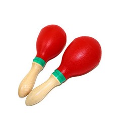 진미디어 마라카스 탬버린 레드 옐로우 노래방 악기 교육용 파티, 레드(RED)