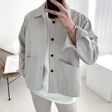 오버핏 고밀도 워싱 코튼 숏 셔츠 자켓(6color)