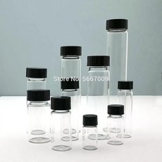 화학실험세트 투명 유리 샘플 바이알 2ml 60ml 실험실 시약 병 화학 실험용 작은 약품, 없음, 1) 2ml 100pcs, 없음