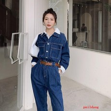 데님점프슈트작업복