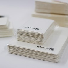 수제한지 엣지카드 한지엽서 명함 두방지 캘리그라피 데클엣지, 5.5 x 9.5cm (명함크기) / 50매