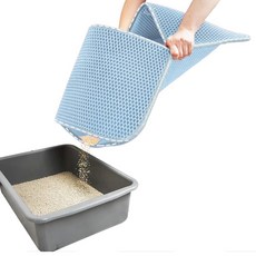 카무라라 고양이 화장실 모래다모아 매트, 스카이블루, 1개
