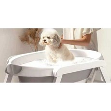 스탠딩 강아지 욕조 스탠딩 스파 애견욕조, 1개, 1. 회백색 두꺼운 업그레이드